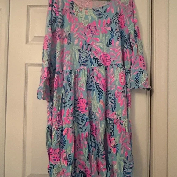Lilly Pulitzer Colorful Leaf Print Dress - Picture 3 of 4